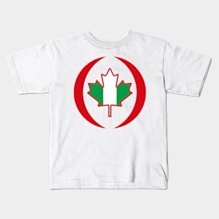 Canadian Nigerian Multinational Patriot Flag Kids T-Shirt